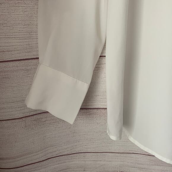 Nine West White Button Up Shirt Long Sleeve with Pocket Size XL - Picture 13 of 15